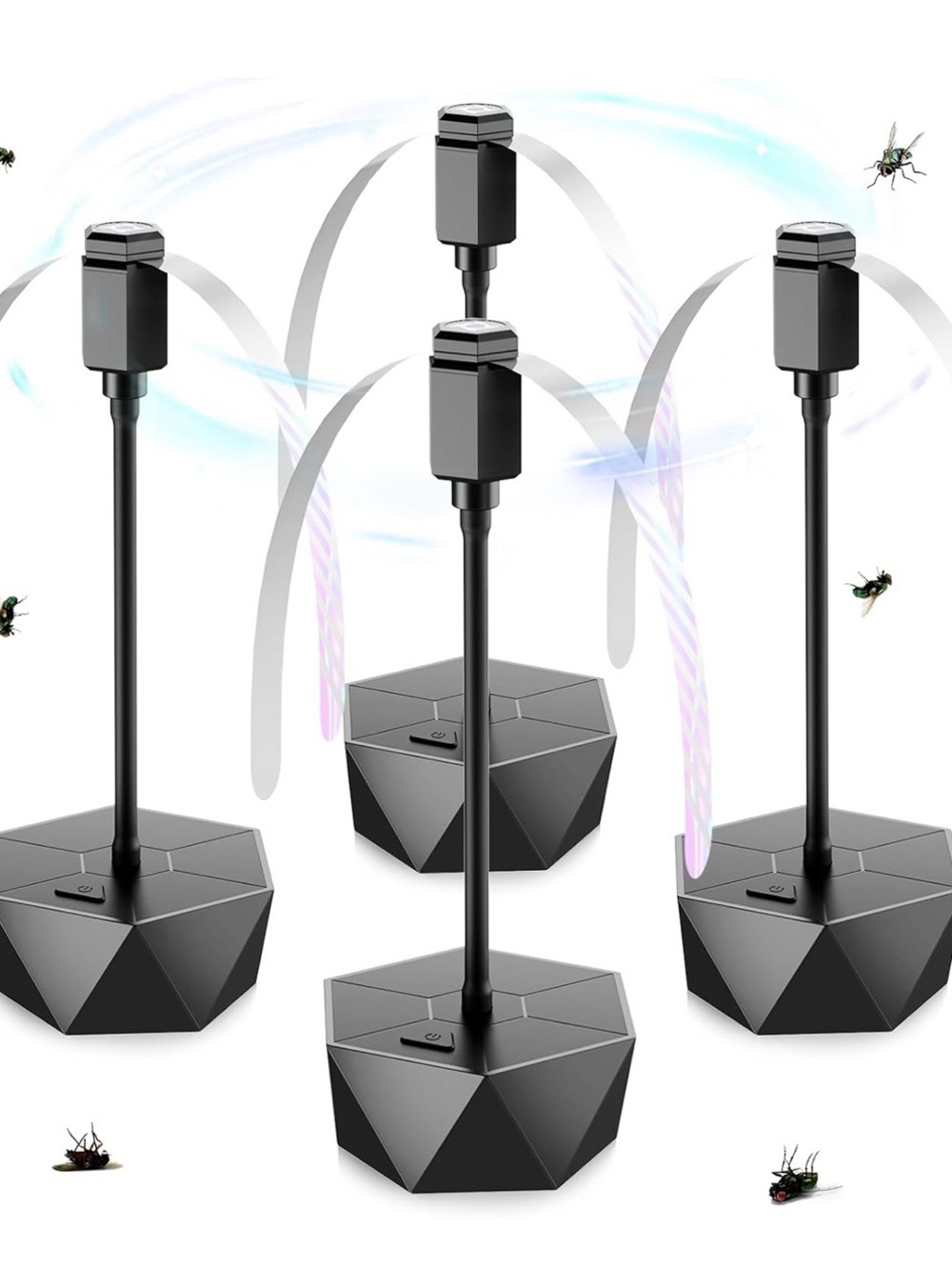 4 pack Fly Fans for Tables, Fly Repellent Fan Outdoor Indoor